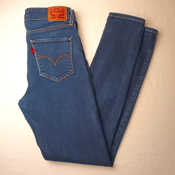 Levi's Denim Jeans Size 28/6 721 High Rise Skinny Dark Wash - Picture 1 of 10